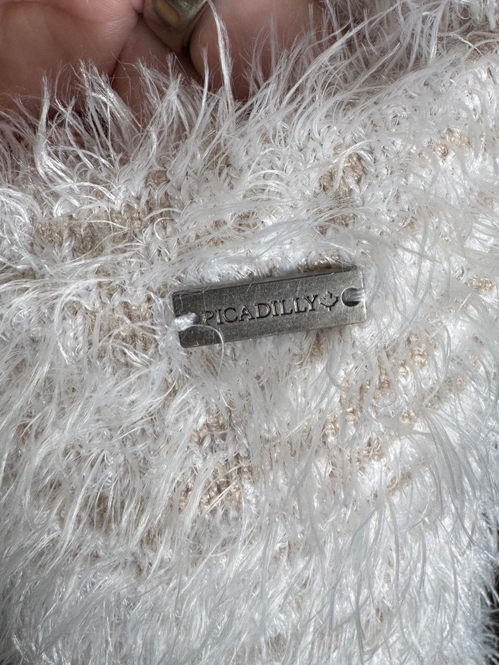 Picadilly Canada Fuzzy Winter Dream Open Front Cardigan, Size 1X - Picture 4 of 8
